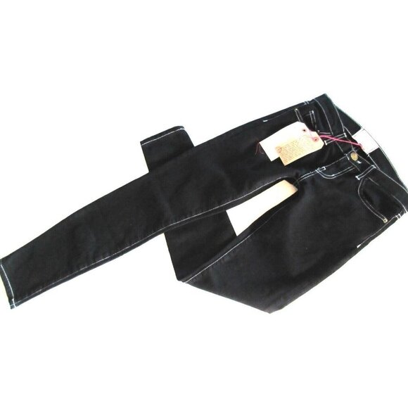 NWT Current/Elliott The Ankle Skinny in OD Overdye Black Tribal Print Jeans 26 - Picture 2 of 8